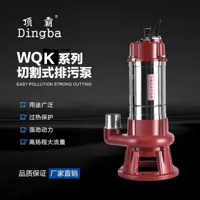 不銹鋼WQK小型家用切割泵 大流量高揚(yáng)程潛水泵化糞池抽糞排污泵